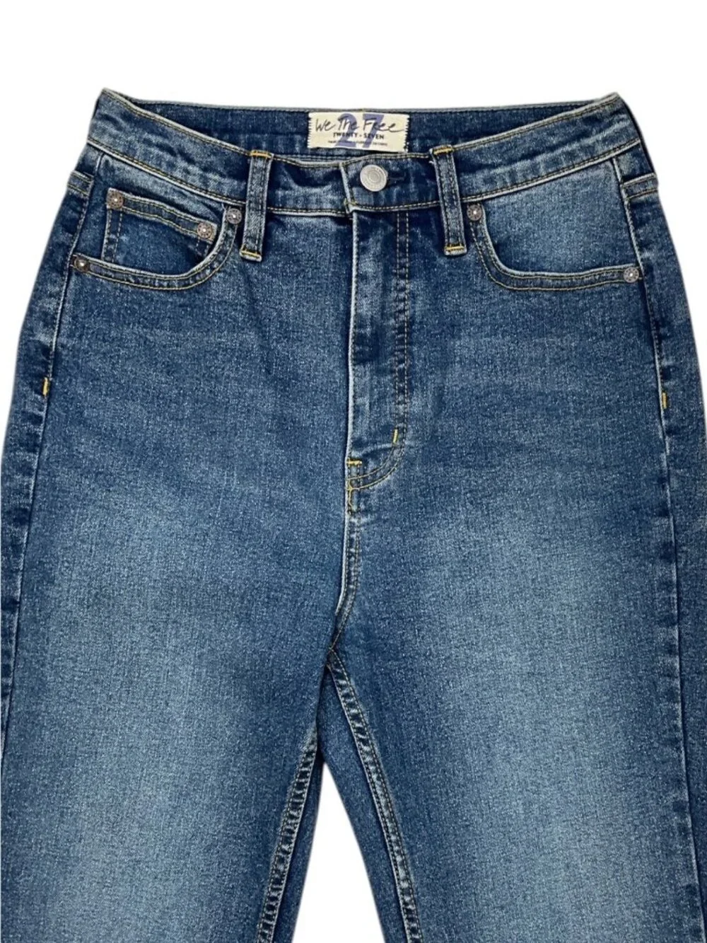 Free People We The Free CRVY Robyn High Rise Flare Jeans 27 Spokane - Picture 7 of 12